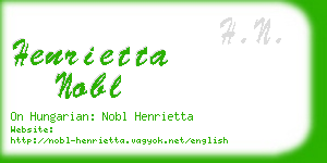 henrietta nobl business card